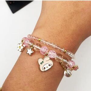 Anime My Melody stretch bracelet. 2 pieces. NWT